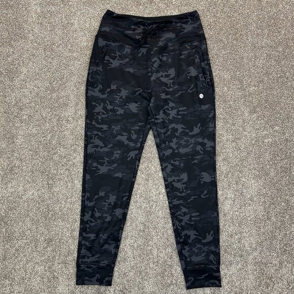 G Gradual Women's Joggers Pants Size S Gray Camo High Waist Zipper Pockets EUC - Picture 6 of 16